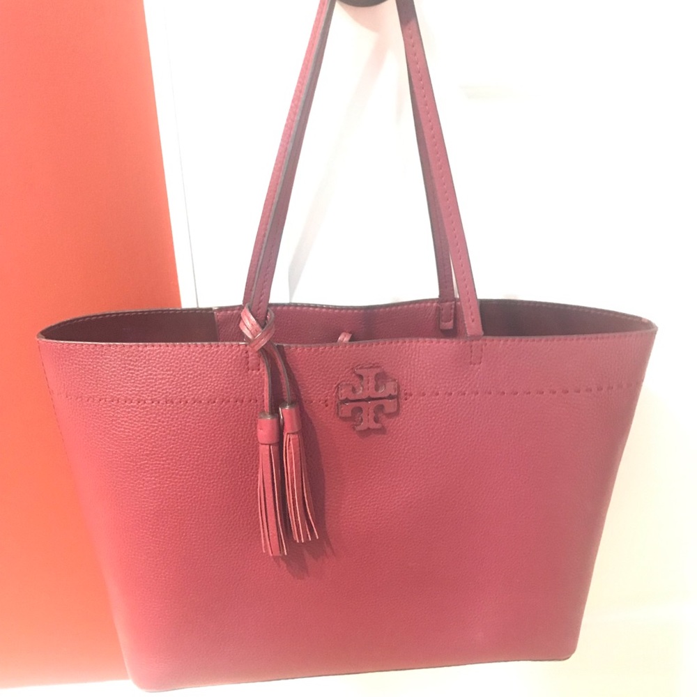 💃🏻Tory Burch McGraw Tote in Imperial Garnet👜
